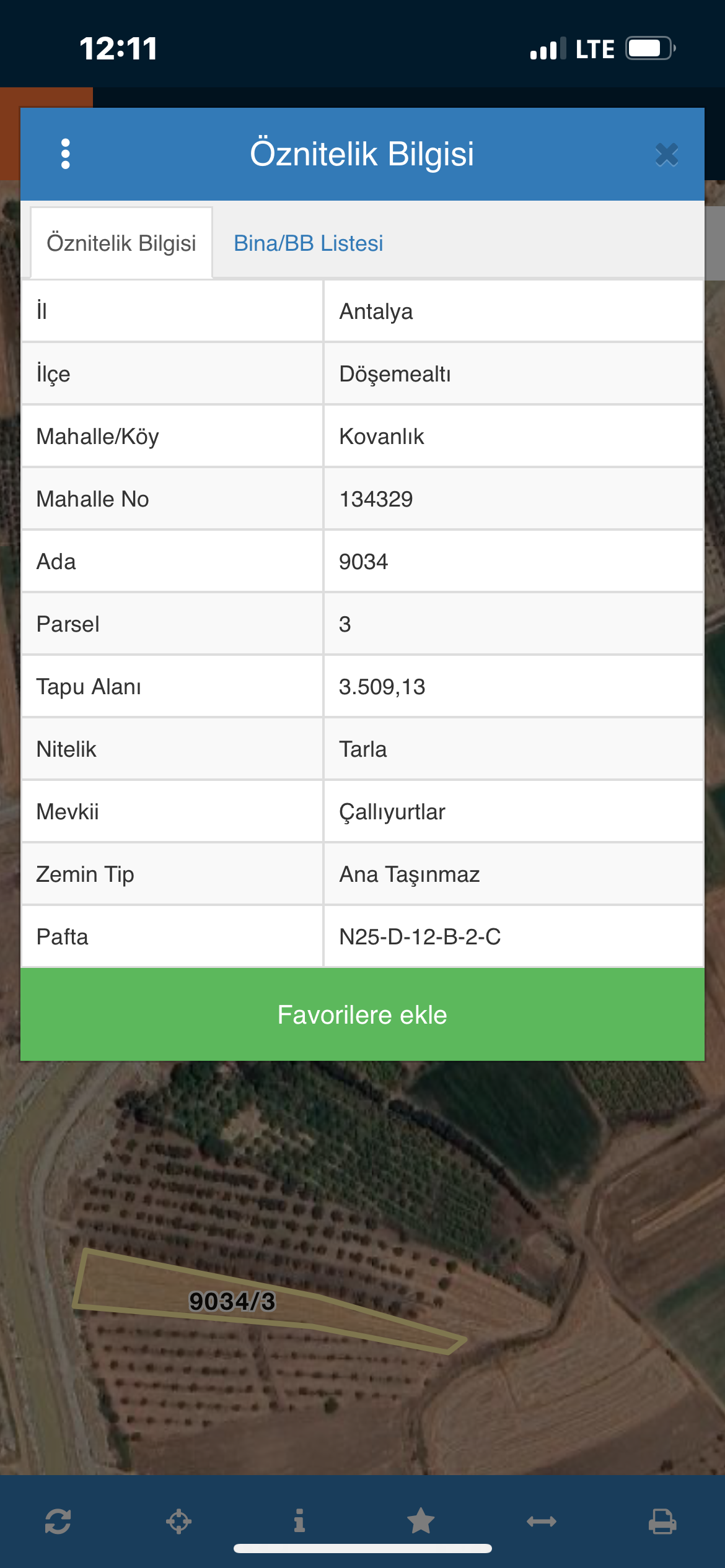 Satılık Kuvanlık da Tarla Döşemealtı Antalya